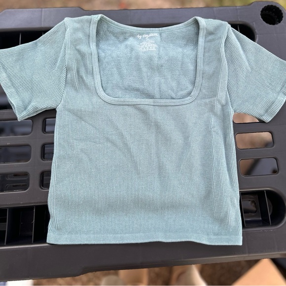 Women’s square neck ribbed crop - Picture 5 of 6